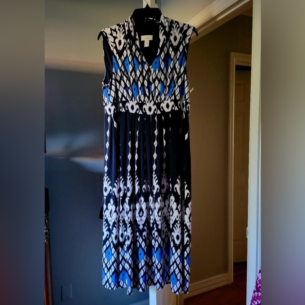 Blue  maxi dress sleeveless great condition worn once